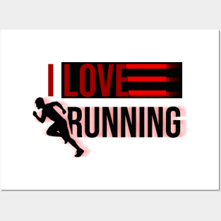 I love running, runner Posters and Art